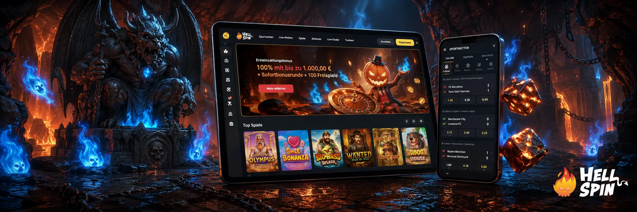 Live Spiele bei HellSpin starten